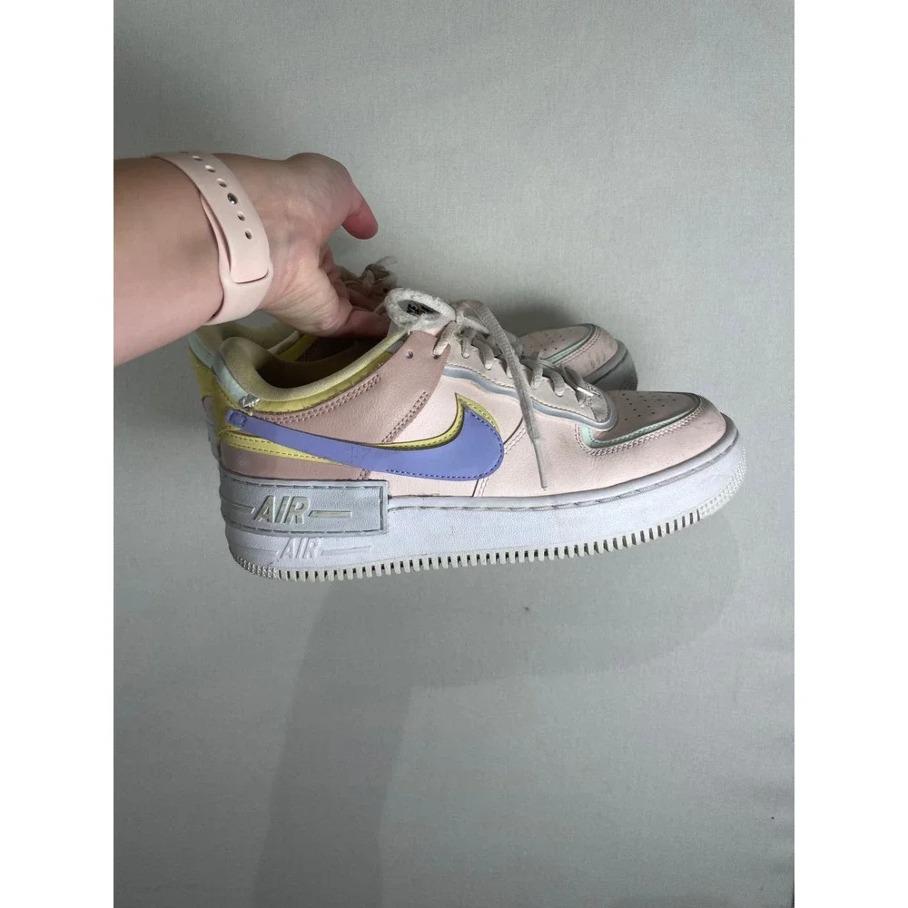 Nike Air Force 1 Shadow Womens 8.5 Pastel Pale Ivory CI0919-106 Low Top Sneakers